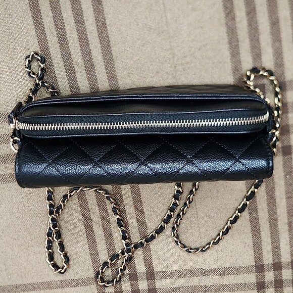 Chanel Black Wallet on Chain Leather Crossbody Bag, Authentic - Picture 10 of 12